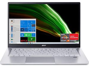 لاب توب أيسر سويفت 3 رفيع وخفيف الوزن | شاشة 14 بوصة عالية الدقة IPS 100٪ sRGB | معالج AMD Ryzen 7 5700U ثماني النواة | 8 جيجابايت LPDDR4X | 512 جيجابايت NVMe SSD | WiFi 6 | قاعدة المعارف الخلفية | FPR | Amazon Alexa | SF314-43-R2YY
