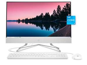 كمبيوتر مكتبي HP All-in-One ، معالج Intel Core i3-1115G4 من الجيل الحادي عشر ، ذاكرة وصول عشوائي (RAM) سعة 8 جيجابايت ، وحدة تخزين SSD سعة 512 جيجابايت ، شاشة عرض عالية الدقة مقاس 23.8 بوصة ، نظام Windows 10 Home ، جاهز للعمل عن بُعد ، ماوس ولوحة مفاتيح (24-dp1250 ، 2021 )