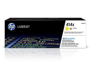 خرطوشة مسحوق حبر أصلية صفراء عالية الإنتاجية HP 414X | يعمل مع طابعة HP Color LaserJet Enterprise M455dn و MFP M480f ؛ سلسلة طابعات HP Color LaserJet Pro M454 وسلسلة طابعات HP Color LaserJet Pro MFP M479 | W2022X
