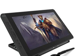 2020 HUION Kamvas 13 جهاز لوحي للرسم مع شاشة عرض قلم شاشة مغلفة بالكامل خالية من البطارية قلم 8192 حساسية الضغط إمالة 8 مفاتيح سريعة مع حامل قابل للتعديل - 13.3 بوصة ، أخضر