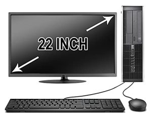 حزمة كمبيوتر سطح المكتب HP Elite - Windows 10 Professional ، Intel Quad Core i5 3.2GHz ، 8GB RAM ، 500GB HDD ، شاشة LCD 22 بوصة ، لوحة مفاتيح ، فأرة ، واي فاي (متجدد)