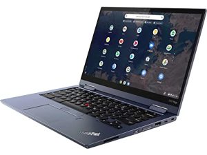 Lenovo - ThinkPad C13 - Yoga 2 في 1 Chromebook Enterprise - AMD Ryzen 3 3250C ثنائي النواة 2.60 جيجاهرتز - شاشة لمس 13.3 بوصة عالية الدقة - ذاكرة وصول عشوائي 4 جيجا بايت - مساحة تخزين 128 جيجا بايت SSD - نظام تشغيل كروم - أزرق أبيس