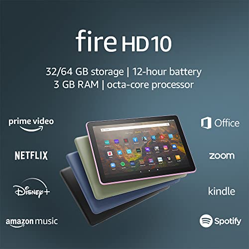 جهاز لوحي Fire HD 10 الجديد كليًا ، 10.1 بوصة ، 1080p Full HD ، 64 جيجابايت ، أحدث طراز (إصدار 2021) ، أسود ، بدون إعلانات شاشة القفل جهاز لوحي Fire HD 10 الجديد كليًا ، 10.1 بوصة ، 1080p Full HD ، 64 جيجابايت ، أحدث طراز (إصدار 2021) ، أسود ، بدون إعلانات شاشة القفل