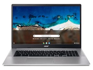جهاز Acer 317 Chromebook - معالج Intel Celeron N4500 مقاس 17.3 بوصة بسرعة 1.1 جيجاهرتز وذاكرة وصول عشوائي سعتها 4 جيجابايت وسعة 64 جيجابايت ChromeOS
