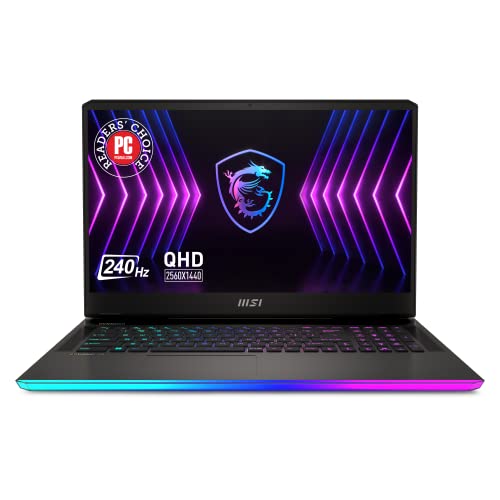 كمبيوتر محمول MSI Raider GE77Hx 17.3 بوصة QHD 240 هرتز: Intel Core i7-12800HX RTX 3070 Ti 16GB DDR5 1 تيرابايت NVMe SSD ، Thunderbolt 4 ، USB من النوع C ، Cooler Boost 5 ، Win11 Pro: رمادي غامق 12UHS-004 كمبيوتر محمول MSI Raider GE77Hx 17.3 بوصة QHD 240 هرتز: Intel Core i7-12800HX RTX 3070 Ti 16GB DDR5 1 تيرابايت NVMe SSD ، Thunderbolt 4 ، USB من النوع C ، Cooler Boost 5 ، Win11 Pro: رمادي غامق 12UHS-004