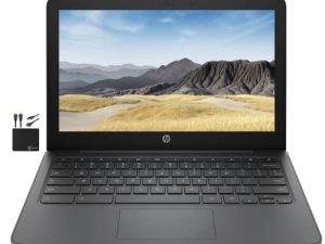 أحدث كمبيوتر محمول HP 2022 Chromebook 11.6 بوصة عالي الدقة وخفيف الوزن لطالب الأعمال ، Intel Celeron N3350 حتى 2.4 جيجا هرتز ، ذاكرة 4 جيجا بايت ، 32 جيجا بايت eMMC ، كاميرا ويب ، USB-C ، WiFi ، Bluetooth ، Chrome OS + MarxsolCables