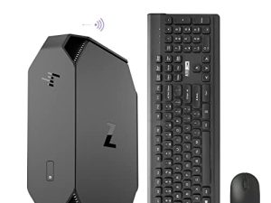 HP Z2 Mini G4 Workstation Desktop Micro PC ، Core i7 Intel 8th Win 11 Tiny Computer مجدد ، 32 جيجابايت DDR4 رام ، 1 تيرا بايت NVMe M.2 SSD + 1 تيرابايت HDD ، مدمج WiFi ، BT ، DP ، Wireless K & M ، لوحة ماوس TJJ (متجددة)