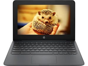 2022 HP Chromebook 11.6 "HD لأجهزة الكمبيوتر المحمول للأعمال والطلاب ، ومعالج Intel Celeron N3350 ، وذاكرة وصول عشوائي 4 جيجابايت ، وتخزين 160 جيجابايت (32 جيجابايت eMMc + 128 جيجابايت MicroSD) ، وبطاقة رسومات إنتل عالية الدقة ، وكاميرا ويب عالية الدقة ، رمادي ، نظام تشغيل كروم