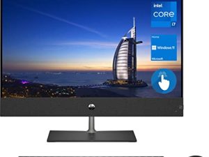 كمبيوتر مكتبي HP Pavilion الكل في واحد ، شاشة لمس فائقة الدقة 27 بوصة ، شاشة لمس فائقة الدقة ، 12th Gen Intel Core i7-12700T ، ذاكرة وصول عشوائي بسعة 64 جيجابايت ، 2 تيرابايت SSD ، HDMI ، RJ-45 ، كاميرا ويب ، قاعدة بيانات لاسلكية وماوس ، Wi-Fi ، Windows 11 Home