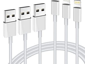 شاحن آيفون 3 عبوات شاحن أبل معتمد من Apple MFi 6FT ، كابل Lightning 6FT متوافق مع iPhone 12 Mini Pro Max SE 11 Xs Max XR X 8 7 6 Plus 5S iPad Pro Airpods