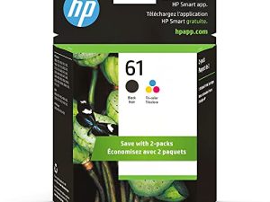 حبر أصلي HP 61 أسود / ثلاثي الألوان (عدد 2 - عبوة) | يعمل مع DeskJet 1000 ، 1010 ، 1050 ، 1510 ، 2050 ، 2510 ، 2540 ، 3000 ، 3050 ، 3510 ؛ ENVY 4500 ، 5530 ؛ أوفيس جيت 2620 ، 4630 | مؤهل للحبر الفوري | CR259FN