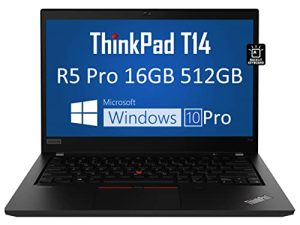 2022 Lenovo ThinkPad T14 14 "FHD (6-Core Ryzen 5 Pro 4650U (Beats i7-1165G7) ، ذاكرة وصول عشوائي 16 جيجابايت ، 512 جيجابايت PCIe SSD ، IPS Anti-Glare) كمبيوتر محمول للأعمال ، بإضاءة خلفية ، بصمة الإصبع ، 2 x Type-C ، Win 10 Pro / فوز 11 برو