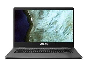 ASUS Intel Celeron N3350 4GB Memory 32GB eMMC 14-Inch Chromebook (رمادي أردوازي)