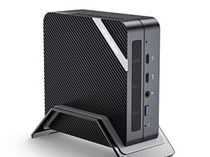 MINISFORUM DeskMini UM560 Mini PC AMD Ryzen 5 5625U DDR4 16 جيجابايت RAM + 512 جيجابايت NVMe SSD Windows 11 Pro كمبيوتر مكتبي ، 2xHDMI + 2xUSB-C 4K @ 60Hz ، 2.5G LAN ، USB 3.2 ، AMD Radeon Graphics Mini كمبيوتر