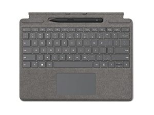 لوحة مفاتيح Microsoft Surface Pro Signature مع قلم Microsoft Surface Slim Pen 2 - بلاتيني