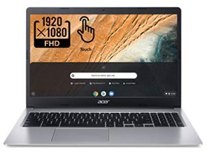 Acer 2022 Chromebook 315 15.6 "Full HD 1080p IPS Touchscreen Laptop PC، Intel Celeron N4020 Dual-Core Processor، 4GB DDR4 RAM، 64GB eMMC، Webcam، WiFi، 12 Hrs Battery Life، Chrome OS، Silver