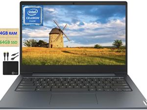 أحدث إصدار من 2022 Lenovo Chromebook 14 "Laptop Business Student Business ، معالج Intel Celeron N4020 ثنائي النواة ، يصل إلى 2.80 جيجاهرتز ، ذاكرة وصول عشوائي 4 جيجابايت ، 64 جيجابايت eMMC ، WiFi ، كاميرا ويب ، بطارية 10 ساعات ، Chrome OS ، + MarxsolCables