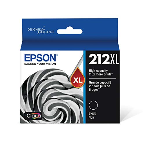 EPSON T212 Claria - خرطوشة حبر سوداء عالية السعة (T212XL120-S) لطابعات Epson Expression و WorkForce محددة EPSON T212 Claria - خرطوشة حبر سوداء عالية السعة (T212XL120-S) لطابعات Epson Expression و WorkForce محددة