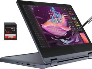 Lenovo أحدث IdeaPad Flex 3 Chromebook 2 في 1 11.6 بوصة عالية الدقة (1366 × 768) كمبيوتر محمول بشاشة تعمل باللمس (4-Core MediaTek MT8173C ، 4 غيغابايت من ذاكرة الوصول العشوائي ، 128 غيغابايت (64 غيغابايت eMMC + بطاقة SD 64 غيغابايت)) قابل للطي والطي ، من النوع C ، كاميرا ويب ، نظام تشغيل كروم