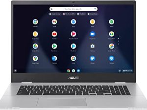 أسوس - 17.3 "Chromebook - Intel Celeron N4500 - ذاكرة 4 جيجا بايت - 32 جيجا بايت eMMC - فضي شفاف