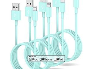 4 Pack 3ft iPhone Charger Apple MFi Certified Apple Lightning to USB Cable 3 Feet Fast Apple Charging Cable 3 Foot for iPhone 14 / 14Max / 13/13 Pro Max / 12 Mini / 11 Pro / 11 / XS / XR / 8/7 / 6s / 5S ، iPad Original