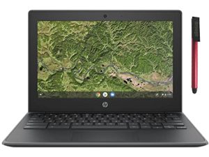 HP Chromebook 11 11.6 "كمبيوتر محمول للأعمال أو التعليم ، معالج AMD A4-9120C حتى 2.4 جيجا هرتز ، 4 جيجا بايت DDR4 RAM ، 32 جيجا بايت eMMC ، 802.11AC WiFi ، Bluetooth 5.0 ، أسود ، Chrome OS ، BROAGE 64GB Flash Drive