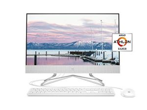 كمبيوتر مكتبي إتش بي 24 بوصة الكل في واحد ، معالج AMD Athlon فضي 3050U ، 8 جيجا بايت رام ، 256 جيجا بايت SSD ، ويندوز 10 هوم (24-dd0010 ، أبيض)
