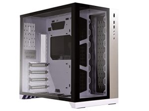 Lian Li PC-O11DW 011 DYNAMIC White مع رادياتير مضاد للانزلاق (GB002) جراب كمبيوتر للألعاب - O11DW-GB002