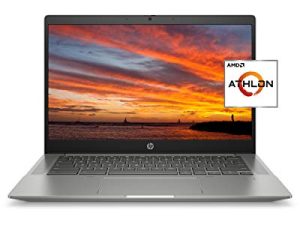 HP Chromebook 14b Laptop، AMD Athlon Silver 3050C Mobile Processor، 4 GB RAM، 64 GB eMMC Storage، 14-inch Full HD IPS Touch Screen، Google Chrome OS، Audio by B&O، Privacy Camera (14b-na0010nr، 2021)