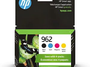 خراطيش حبر HP 962 أصلية باللون الأسود والأزرق والأرجواني والأصفر (4 عبوات) | يعمل مع HP OfficeJet 9010 Series و HP OfficeJet Pro 9010 و 9020 Series | مؤهل للحبر الفوري | 3YQ25AN