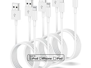 4 Pack 3ft iPhone Charger Apple MFi Certified Apple Lightning to USB Cable 3 Feet Fast Apple Charging Cable 3 Foot for iPhone 14 Pro Max / 13/13 Mini / 13 Pro / 12/11 Pro / 11 / XS MAX / XR / 8/7/6 s / 5s / iPad