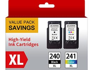 استبدال خراطيش الحبر المتوافقة PG-240XL / CL-241XL للطابعة Canon 240241 ، المعاد تصنيعها 240XL 241XL حزمة كومبو تستخدم لطابعة Canon PIXMA MG3620 TS5120 MG3520 MG2120 MX452 MX512 MX532 MX472 (عبوتان)