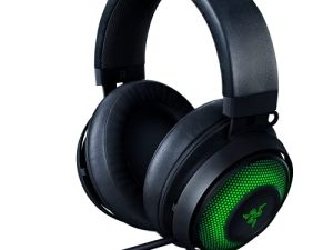 سماعة الألعاب Razer Kraken Ultimate RGB USB: THX 7.1 Spatial Surround Sound - Chroma RGB Lighting - ميكروفون إلغاء الضوضاء النشط القابل للسحب - إطار من الألومنيوم والصلب - للكمبيوتر الشخصي وماك - أسود كلاسيكي