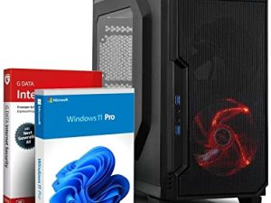 كمبيوتر ألعاب shinobee AMD رباعي ، Athlon X4 950 4x3.8GHz ، 16GB DDR4 ، AMD Radeon RX 550 4GB GDDR5 ، 256GB SSD + 500GB HDD ، DVD ± RW ، USB 3 ، 802.11AC WiFi & Win 11 Prof # 6968