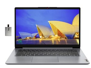 لاب توب 2022 Lenovo Ideapad 1i 14 بوصة عالي الدقة ، معالج Intel Celeron N4020 ، ذاكرة وصول عشوائي 4 جيجابايت ، ذاكرة فلاش eMMC سعة 64 جيجابايت ، Intel HD Graphics 500 ، كاميرا ويب عالية الدقة ، مكبرات صوت ستيريو ، رمادي كلاود ، Windows 11S ، بطاقة USB 128 جيجابايت
