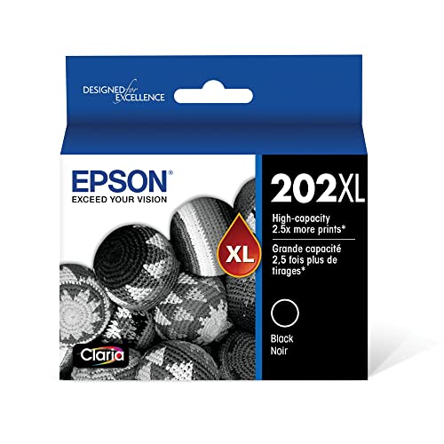 EPSON T202 Claria - خرطوشة حبر سوداء عالية السعة (T202XL120-S) لطابعات Epson Expression و WorkForce محددة EPSON T202 Claria - خرطوشة حبر سوداء عالية السعة (T202XL120-S) لطابعات Epson Expression و WorkForce محددة