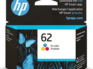 خرطوشة حبر أصلية HP 62 ثلاثية الألوان | يعمل مع HP ENVY 5540 و 5640 و 5660 و 7640 Series و HP OfficeJet 5740 و 8040 Series و HP OfficeJet Mobile 200 و 250 Series | مؤهل للحبر الفوري | C2P06AN