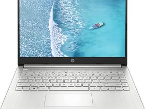 2022 HP 14 "FHD IPS Laptop ، Windows 11 ، معالج Ryzen 3 يصل إلى 3.35 جيجاهرتز ، 4 جيجابايت رام ، 128 جيجابايت SSD ، واي فاي فائق السرعة ، HDMI ، فضي دايل (مجدد) (فضي دايل)
