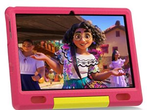 تابلت Lville Kids Tablet 10 "Android 11 Tablet PC 10.1" ، معالج رباعي النواة ، 2GB + 32GB ، 6000mAh ، Kidoz مثبت مسبقًا ، جهاز لوحي للرقابة الأبوية للأطفال ، Wi-Fi ، Bluetooth ، جراب مضاد للأطفال (وردي)