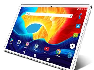 ZONKO Android Tablet 10 بوصة أجهزة لوحية هاتف 3G مع تخزين 32 جيجا بايت ثنائي الشريحة وكاميرا 5 ميجا بيكسل ، واي فاي ، بلوتوث ، نظام تحديد المواقع ، رباعي النواة ، شاشة لمس عالية الدقة ، دعم مكالمات هاتفية 3G (فضي)