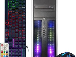 محطة عمل HP Elite 8200 Mini-Tower - Core i7 حتى 3.8 جيجا هرتز جديد 250 جيجا بايت SSD + 2 تيرا بايت HDD - 16 جيجا بايت رام - واي فاي - بطاقة فيديو 1 جيجا بايت مع HDMI - DVD-ROM - Windows 10 Pro 64 بت - (مجدد)