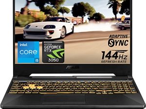 ASUS TUF F15 كمبيوتر محمول للألعاب ، شاشة 15.6 بوصة FHD 144 هرتز Adaptive-Sync ، Intel Core i5-11400H ، GeForce RTX 3050 ، 32 جيجا بايت رام ، 1 تيرا بايت PCIe SSD ، كاميرا ويب ، لوحة مفاتيح بإضاءة خلفية RGB ، واي فاي 6 ، ويندوز 11 هوم ، رمادي