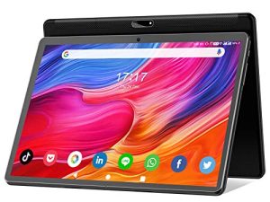 جهاز لوحي 10.1 بوصة Android 11 Tablet 2022 آخر تحديث معالج ثماني النواة مع ذاكرة تخزين 64 جيجا بايت ، كاميرا مزدوجة 13 ميجا بكسل + 5 ميجا بكسل ، واي فاي ، بلوتوث ، نظام تحديد المواقع العالمي ، 128 جيجا ، دعم موسع ، شاشة IPS عالية الدقة (أسود)