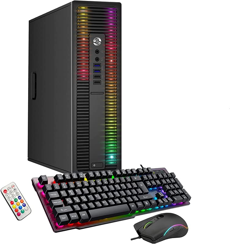 HP ProDesk Desktop RGB Lights Computer Intel Core i5 4570 3.2 GHz 8GB RAM 256GB SSD Win 10 Pro WiFi ولوحة مفاتيح كمبيوتر الألعاب وماوس (مجدد) HP ProDesk Desktop RGB Lights Computer Intel Core i5 4570 3.2 GHz 8GB RAM 256GB SSD Win 10 Pro WiFi ولوحة مفاتيح كمبيوتر الألعاب وماوس (مجدد)