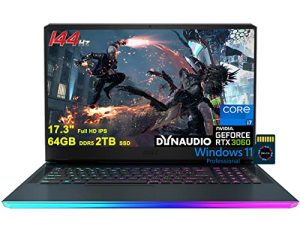 لابتوب الألعاب MSI GE76 Raider I 17.3 بوصة Full HD IPS 144Hz I 12th Gen Intel 14-core i7-12700H I 64GB DDR5 2TB SSD I GeForce RTX3060 6GB I Backlit Thunderbolt Dynaudio Win11Pro + 32GB بطاقة MicroSD