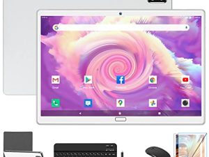 جهاز لوحي Android 11.0 ، أحدث 2 في 1 تابلت 10.1 بوصة ، جهاز لوحي من الجيل الرابع مزود بلوحة مفاتيح ، ذاكرة تخزين 64 جيجابايت + 4 جيجابايت ، معالج ثماني النواة ، 2 شريحة اتصال ، كاميرا 13 ميجابكسل ، ماوس / قلم / GPS / واي فاي / بلوتوث (فضي)