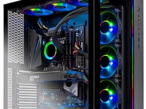 جهاز كمبيوتر سطح المكتب Skytech Prism II للألعاب - AMD Ryzen 9 5900X 3.7 جيجاهرتز ، RTX 3090 24G GDDR6X ، 1 تيرابايت NVME SSD ، 16G DDR4 3200 ، 1000W Gold PSU ، 360mm AIO ، AC Wi-Fi ، Windows 10 Home 64 بت