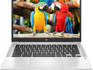 HP Chromebook 14-inch HD Touchscreen Laptop، Intel Celeron N4000، 4 GB RAM، 32 GB eMMC، Chrome (14a-na0080nr، Forest Teal)