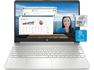 أحدث كمبيوتر محمول من HP ، شاشة لمس عالية الدقة 15.6 بوصة ، Intel Core i7-1165G7 ، ذاكرة وصول عشوائي 16 جيجابايت ، 1 تيرابايت PCIe SSD ، لوحة مفاتيح بإضاءة خلفية ، قارئ بصمات الأصابع ، كاميرا ويب ، WiFi 5 ، HDMI ، Type-C ، بلوتوث ، Windows 11 Home ، فضي