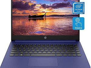 HP Stream 14inch HD Touchscreen Display Laptop، Intel Celeron N4020 Processor، 8GB DDR4 Memory، 128GB Storage (64GB eMMC + 64GB Card)، WiFiBluetooth، 1 Year Microsoft 365، Win 10 S، Indigo Blue | TGC Bundle
